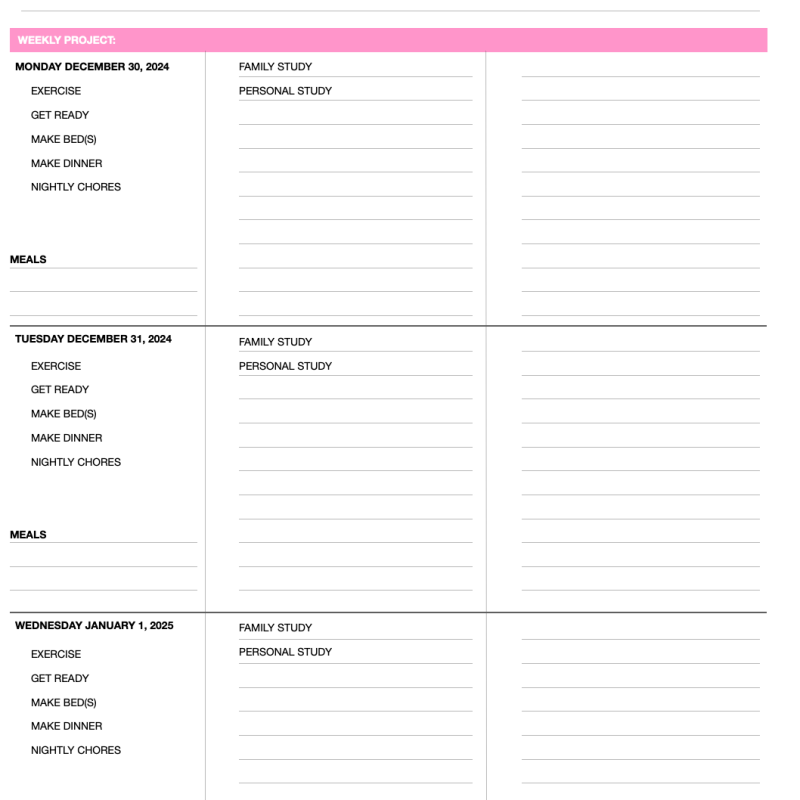 Plan Your Best Year Yet: Introducing Our 2025 Weekly Planner&nbsp;PDF